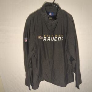 Reebok NFL On Field Baltimore Ravens Jacket XL Full Zip Lightweight Football